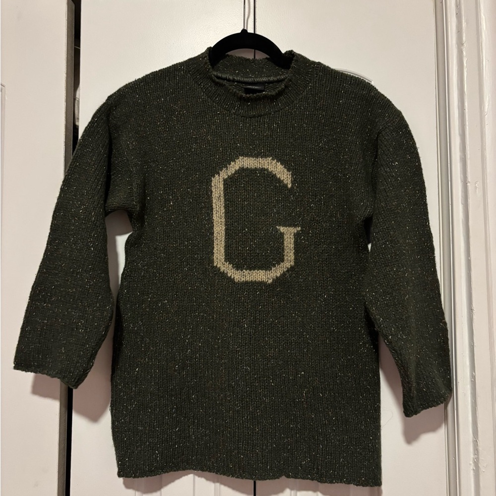 Scottish Wool Green Letter Sweater: Wizarding World of Harry Potter